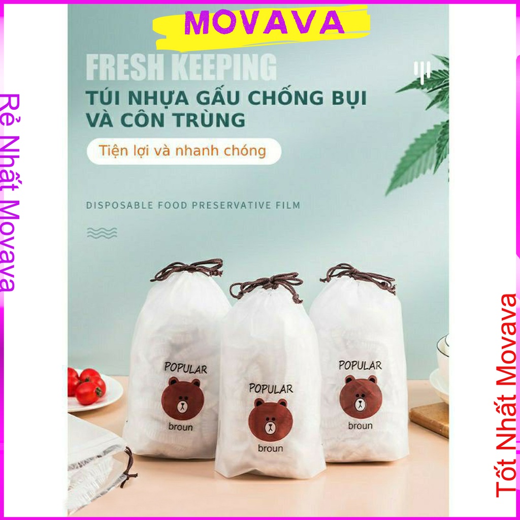 MÀNG BỌC THỰC PHẨM CO DÃN ( LOẠI CÓ TÚI - 100 CÁI )