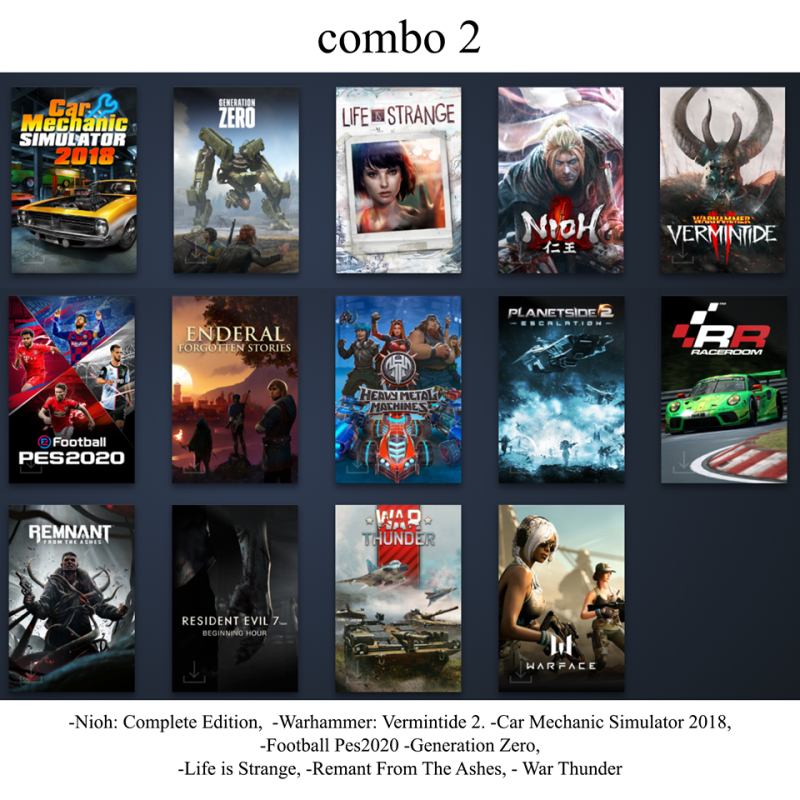Game dành cho PC - Steam Account -  Combo 2 (Nioh: Complete Edition, Generation Zero, Warhammer: Vermintide 2, Life is Strange,...) - Game PC - Game cho máy tính