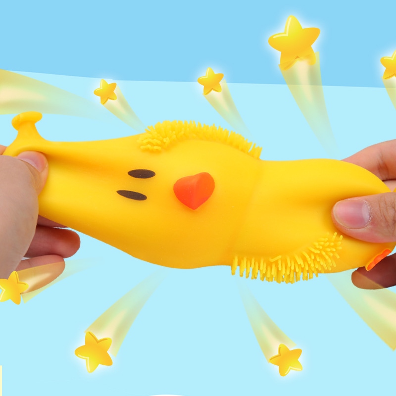 Factory direct supply Lalale Little Yellow Duck Salute Little Yellow Duck Pinch Knead Music Decompression Vent Creativity Luminous Student Toys