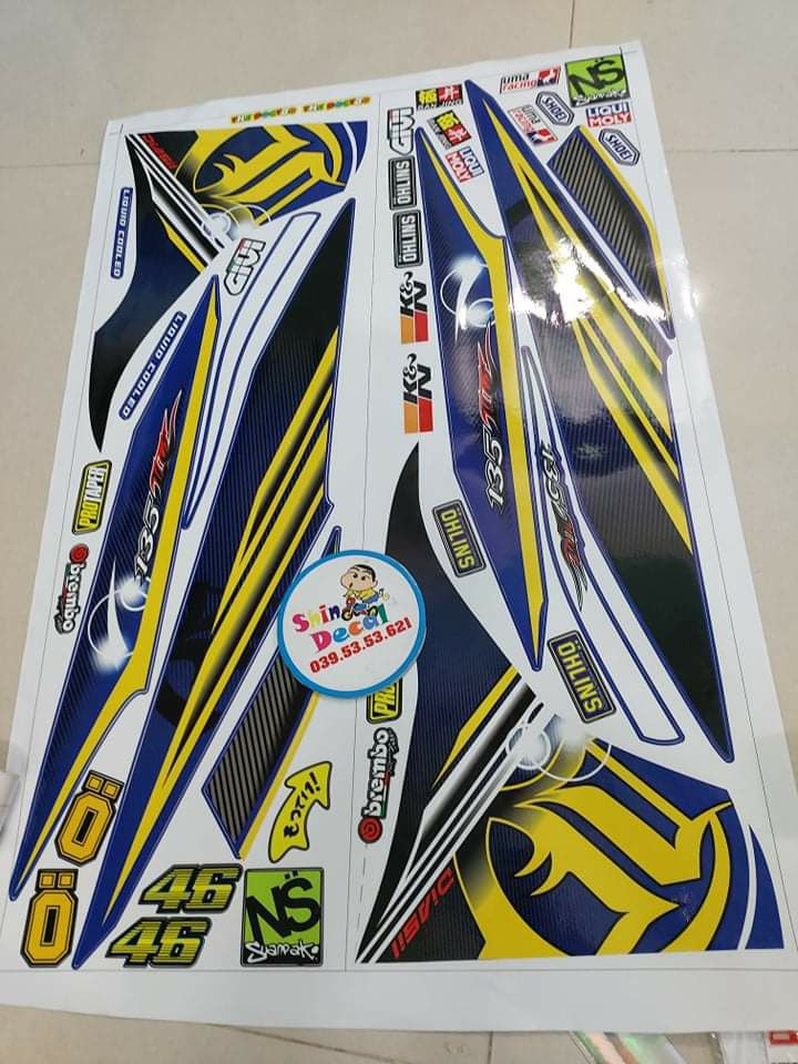 [HCM]Tem exciter 135 LC tặng logo