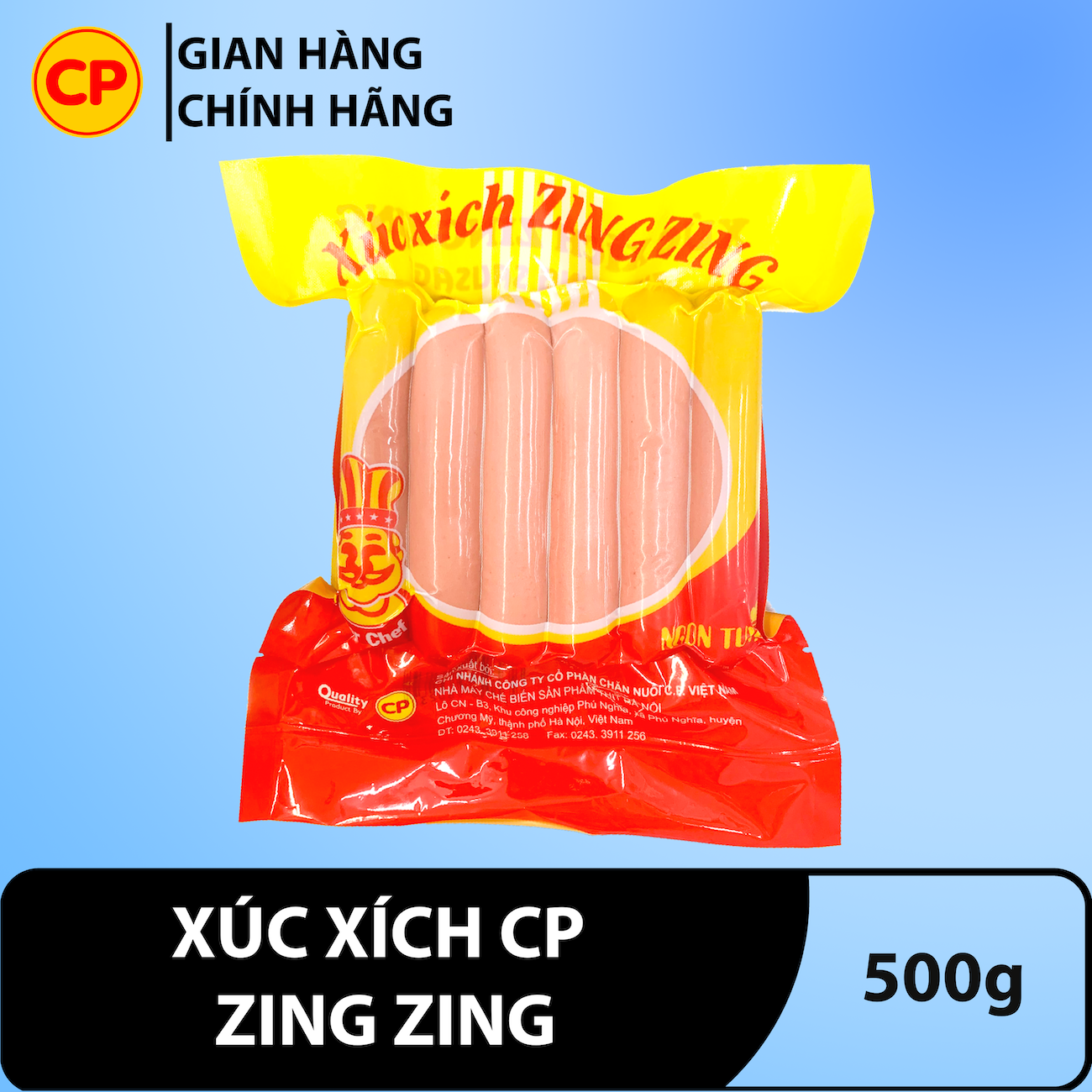 Xúc xích zing zing 500g - xúc xích tươi cp