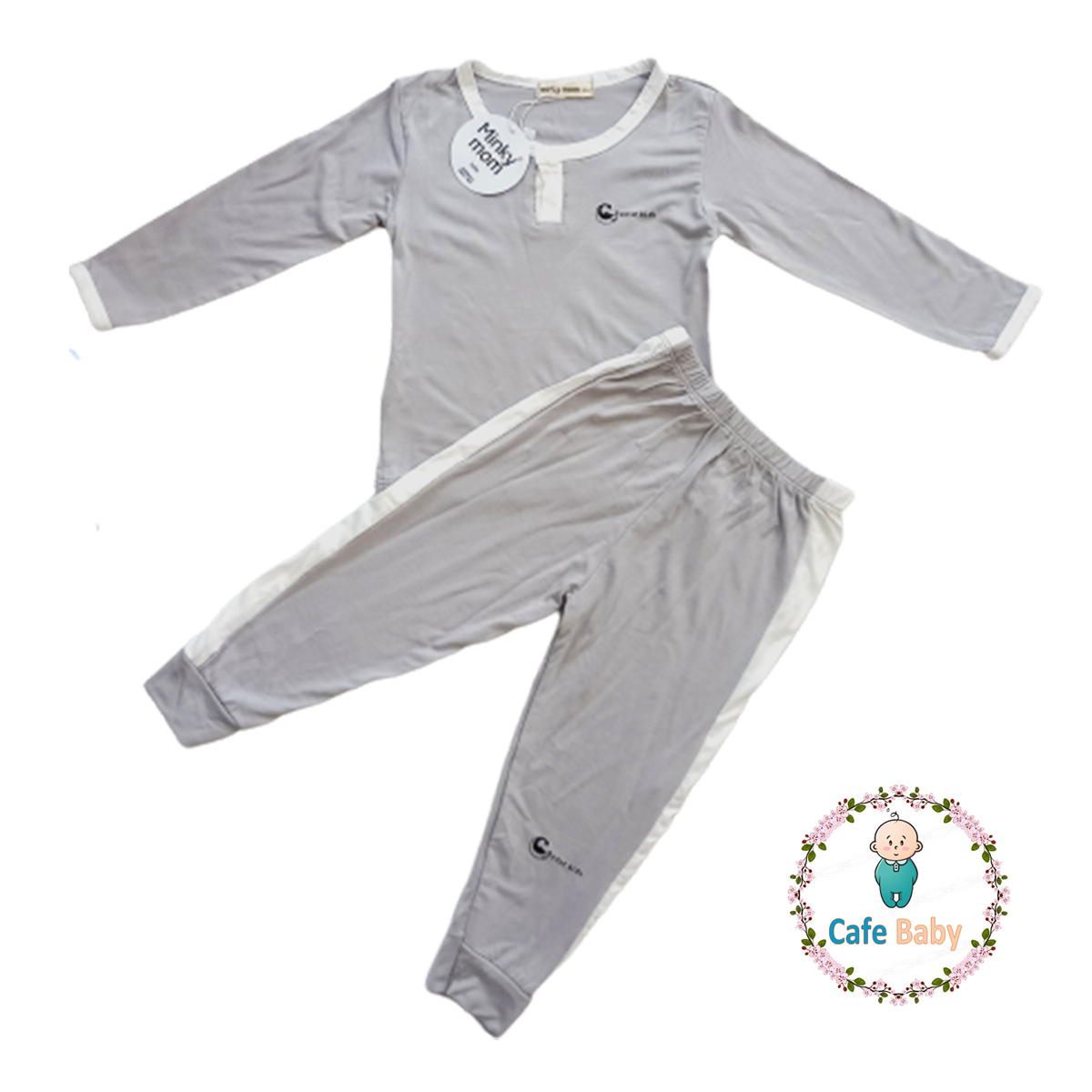 Bộ Thun Lạnh Minky Mom Dài Viền Cho Bé