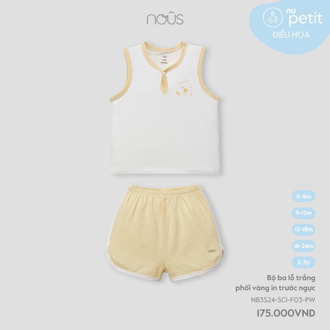 Bộ ba lỗ Nous cho bé 6m - 24m