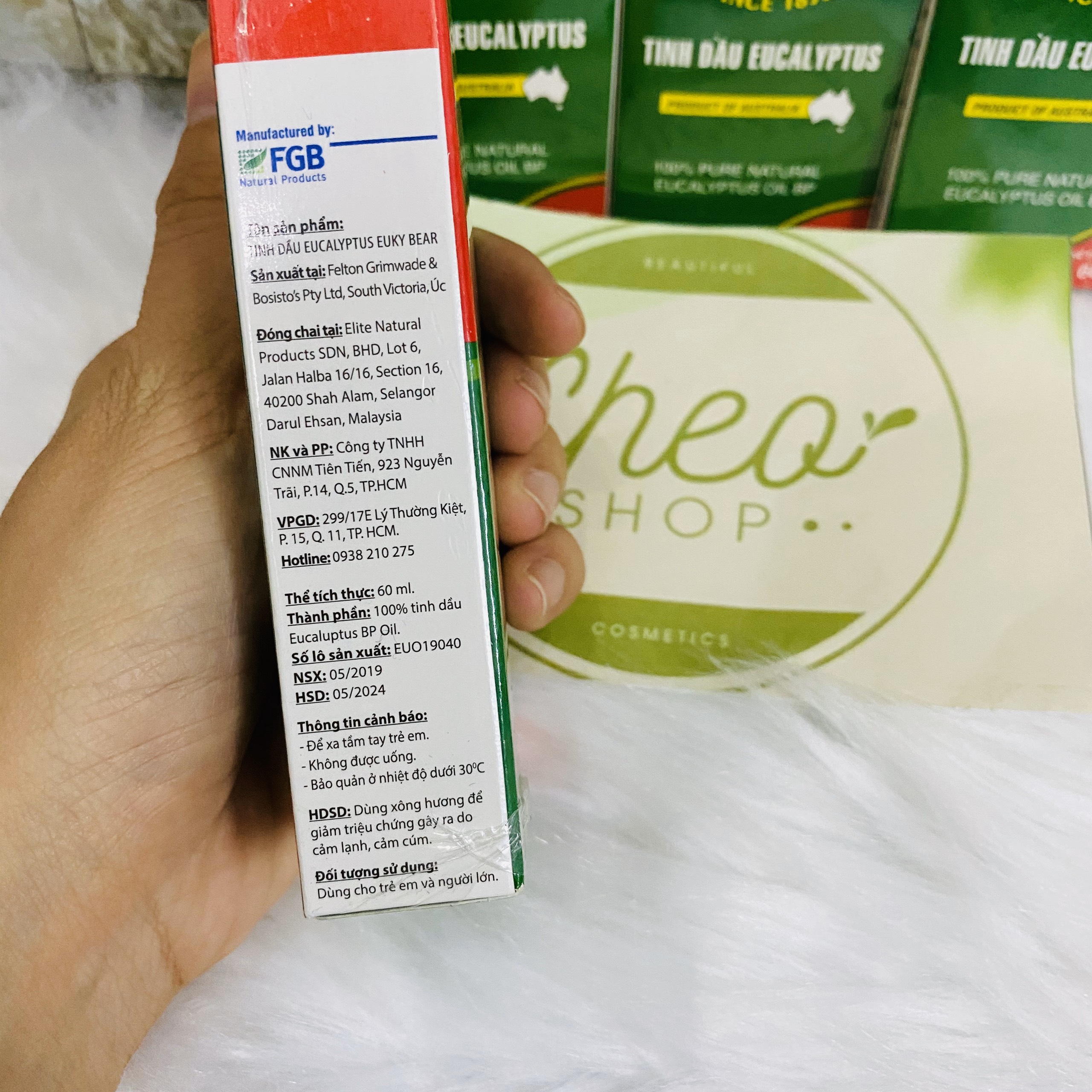 [HCM][MẪU MỚI] Dầu khuynh diệp Úc Euky Bear 60ml