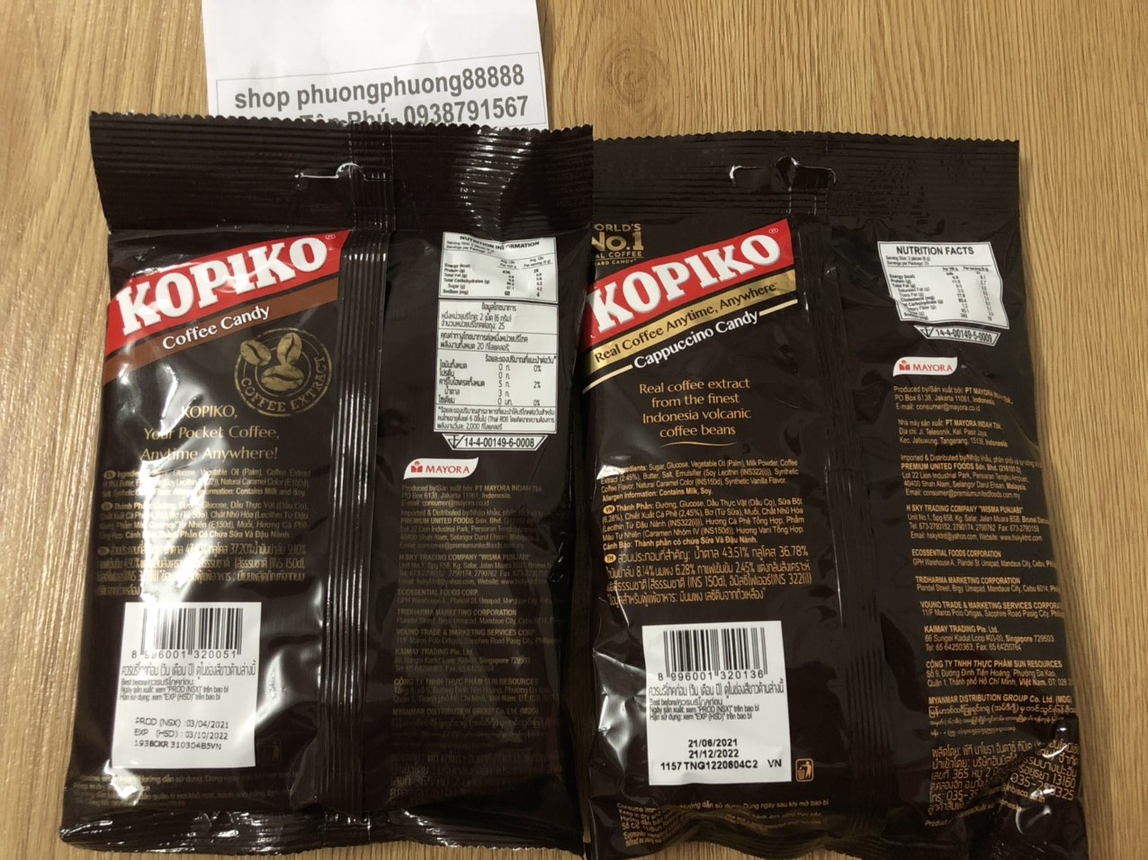 Kẹo Cà Phê Kopiko vị cà phê/ cà phê sữa 135gram