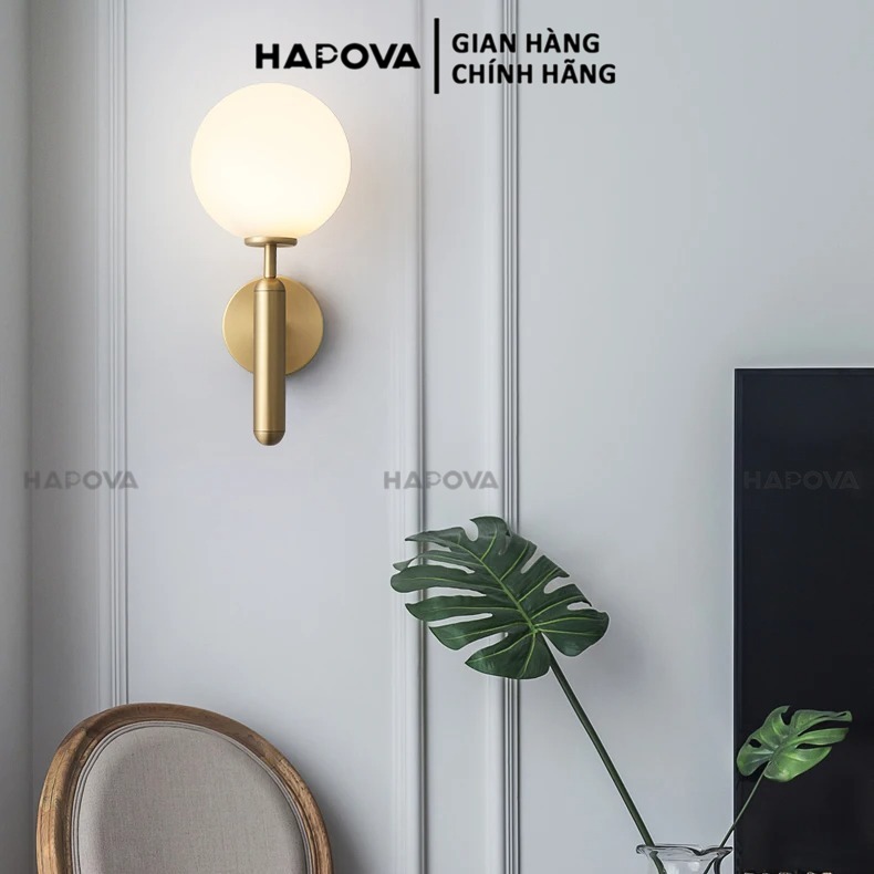 Đèn ngủ treo tường, đèn tường trang trí HAPOVA AMINUS 1730 + Kèm bóng led AS vàng