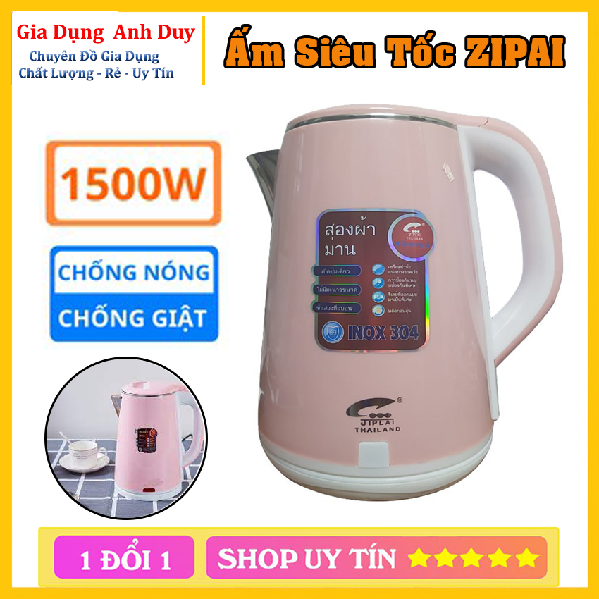 Ấm đun nước siêu tốc 2 lớp Thái Lan bình 2,5l - ẤM SIÊU TỐC JIPLAI