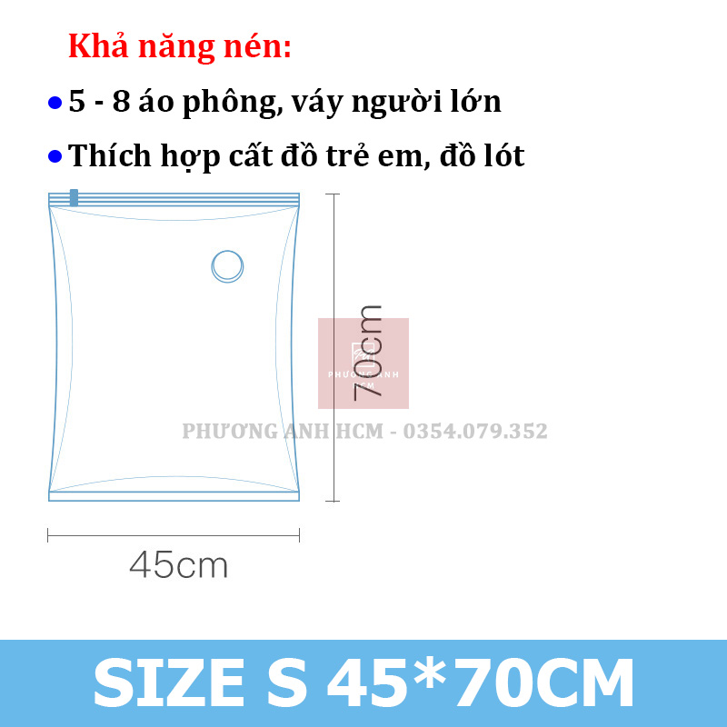 Túi Hút Chân Không Dùng Tay Ép Siêu Nhanh - Bảo Quản Đựng Quần Áo, Chăn Màn, Ga, Gối (Không Cần Bơm Hút)