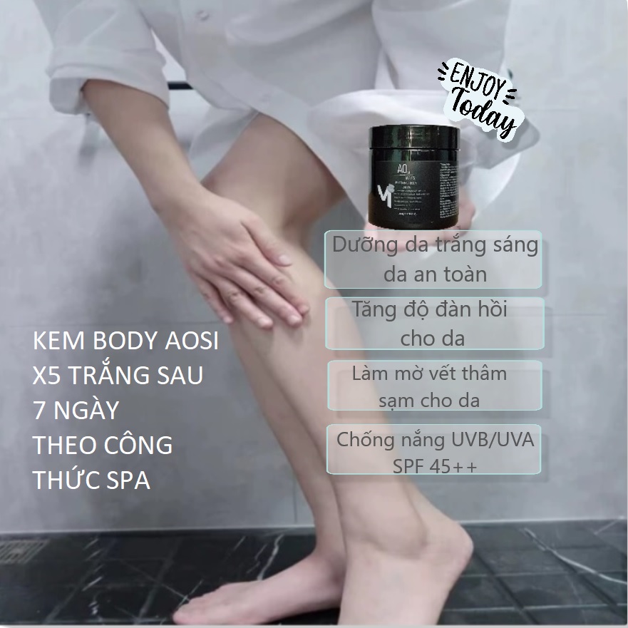 KEM BODY X5 TRẮNG DA AOSI MEN'S CHỐNG NẮNG UVA/UVB CHỈ SỐ CHỐNG NẮNG SPF 45++ DÀNH CHO NAM GIỚI 250G