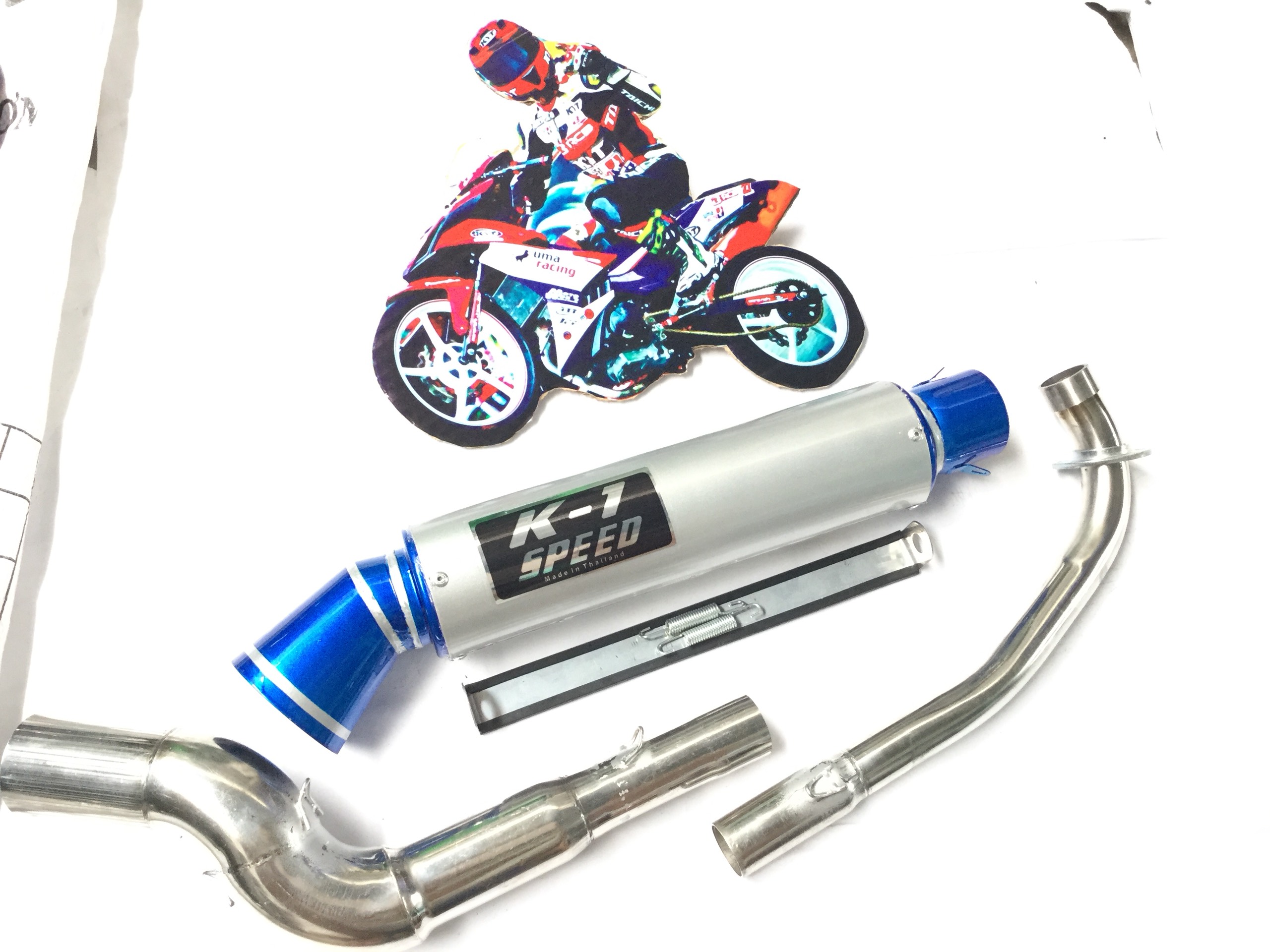 Pô K1 vip trắng - Cổ Cong 2 Khúc Đá Surius + Jupiter + Axolo + Taurus