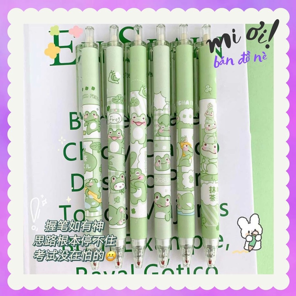Bút mực gel 0.5Mm hình chú ếch dễ thương