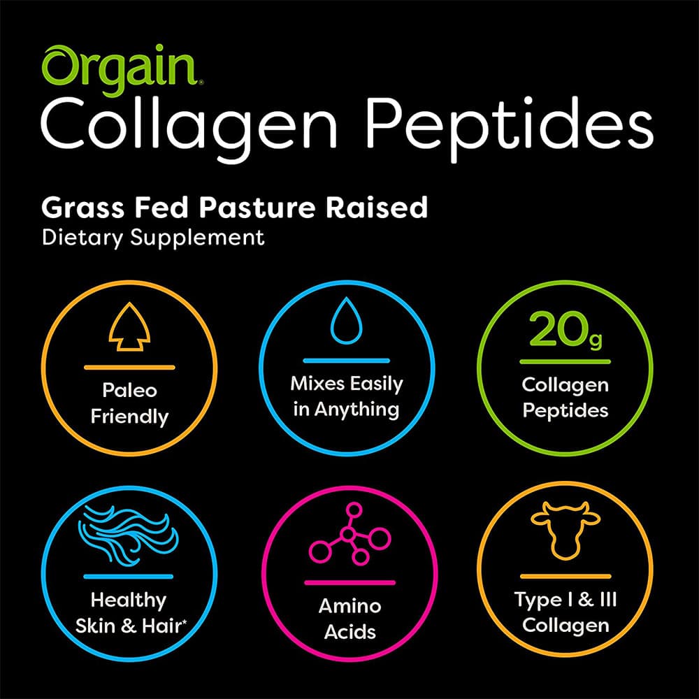 Orgain Dạng Bột Collagen Peptides Hair,Skin,Nail & Joint Support 454g