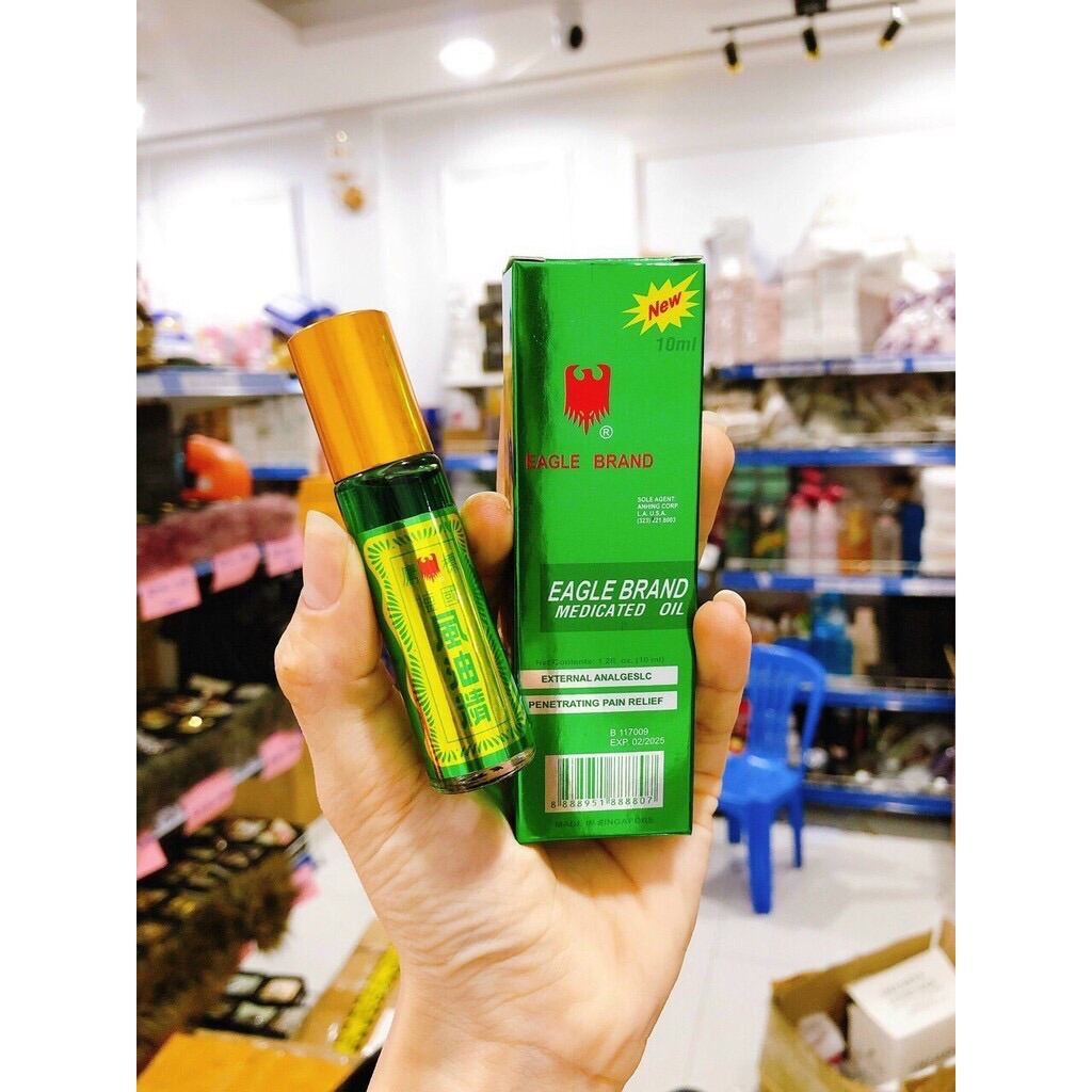 Combo 3 chai Dầu xanh Con Ó dạng lăn 10ml