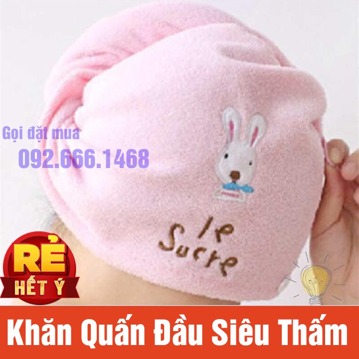 KHĂN QUẤN ĐẦU SIÊU THẤM, TIỆN ÍCH LÀM KHÔ TÓC Ủ TÓC ĐA NĂNG