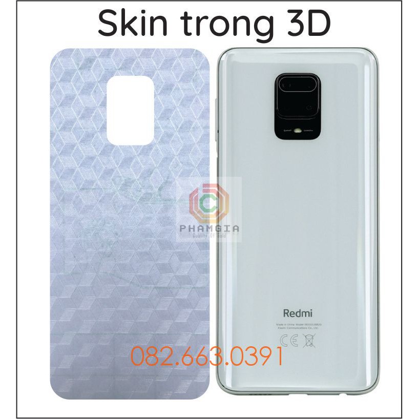 Miếng dán mặt lưng skin carbon Xiaomi Redmi Note 9s / note 9 pro / note 9 promax / xiaomi redmi note 9