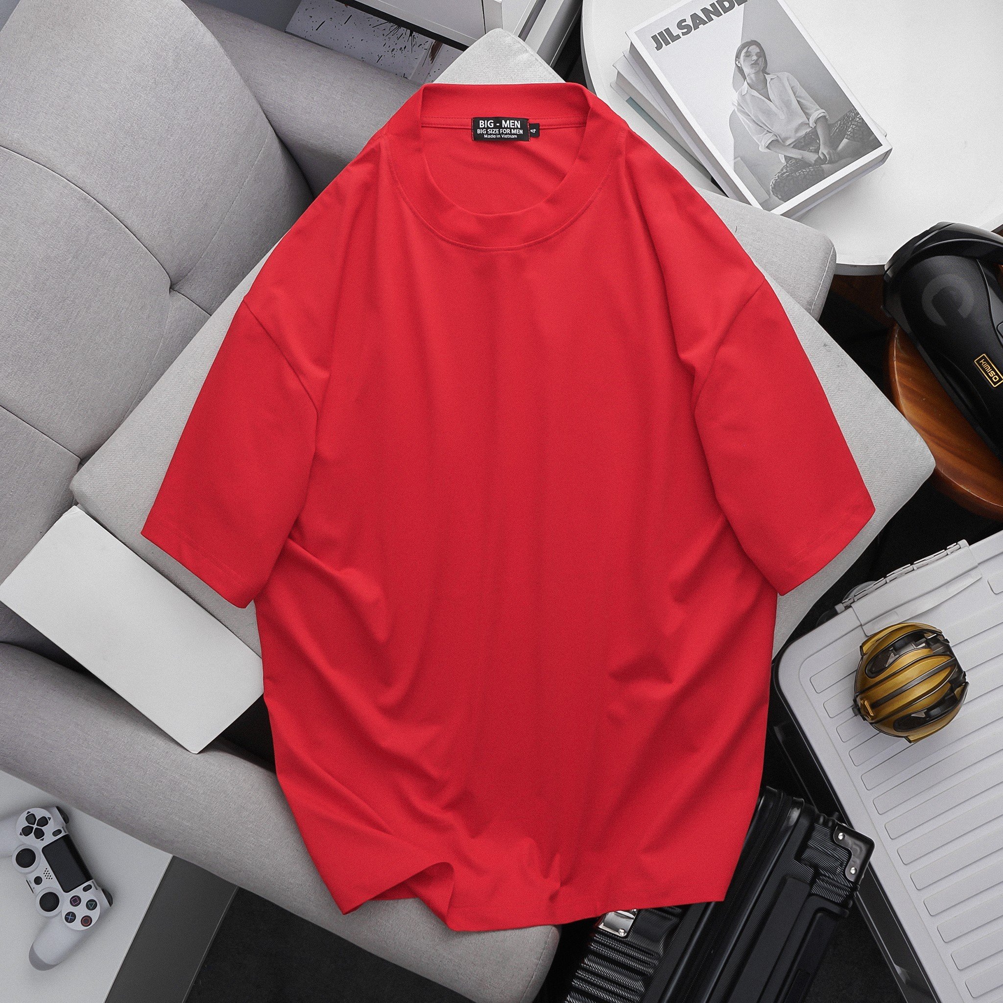 Áo thun, áo phông cotton trơn nhiều màu bigsize nam 140kg