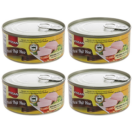 [HCM]Combo 4 Pate Thịt Heo Vissan Hộp 170g