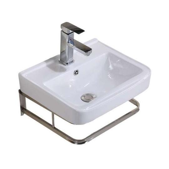 Chậu lavabo treo tường chân inox