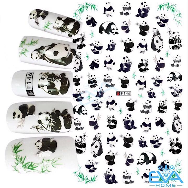 [HCM]Miếng Dán Móng Tay 3D Nail Sticker Hoạt Hình Gấu Trúc Panda F146