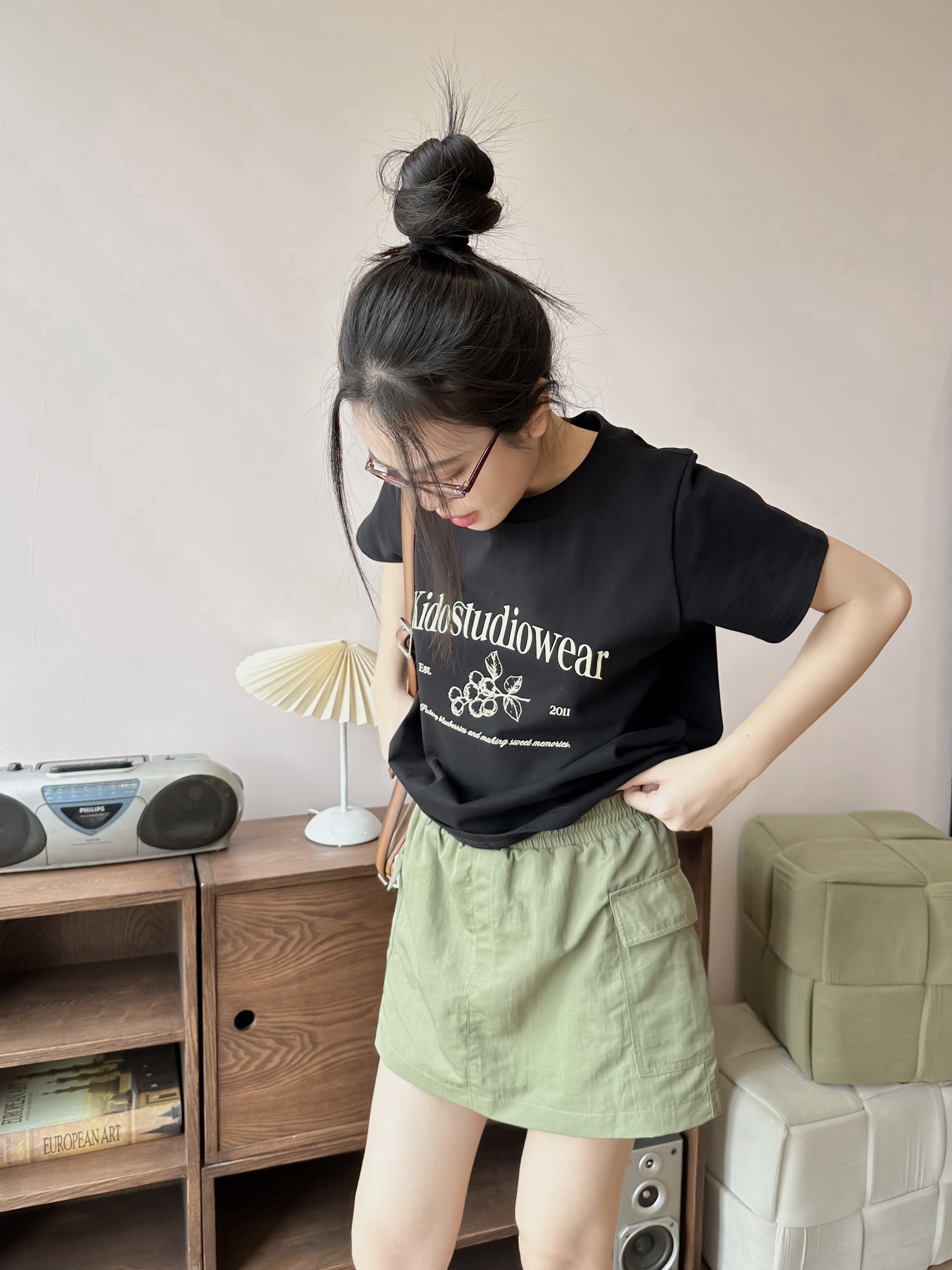 KIDO Áo thun tay ngắn cổ tròn BLUEBERRIES