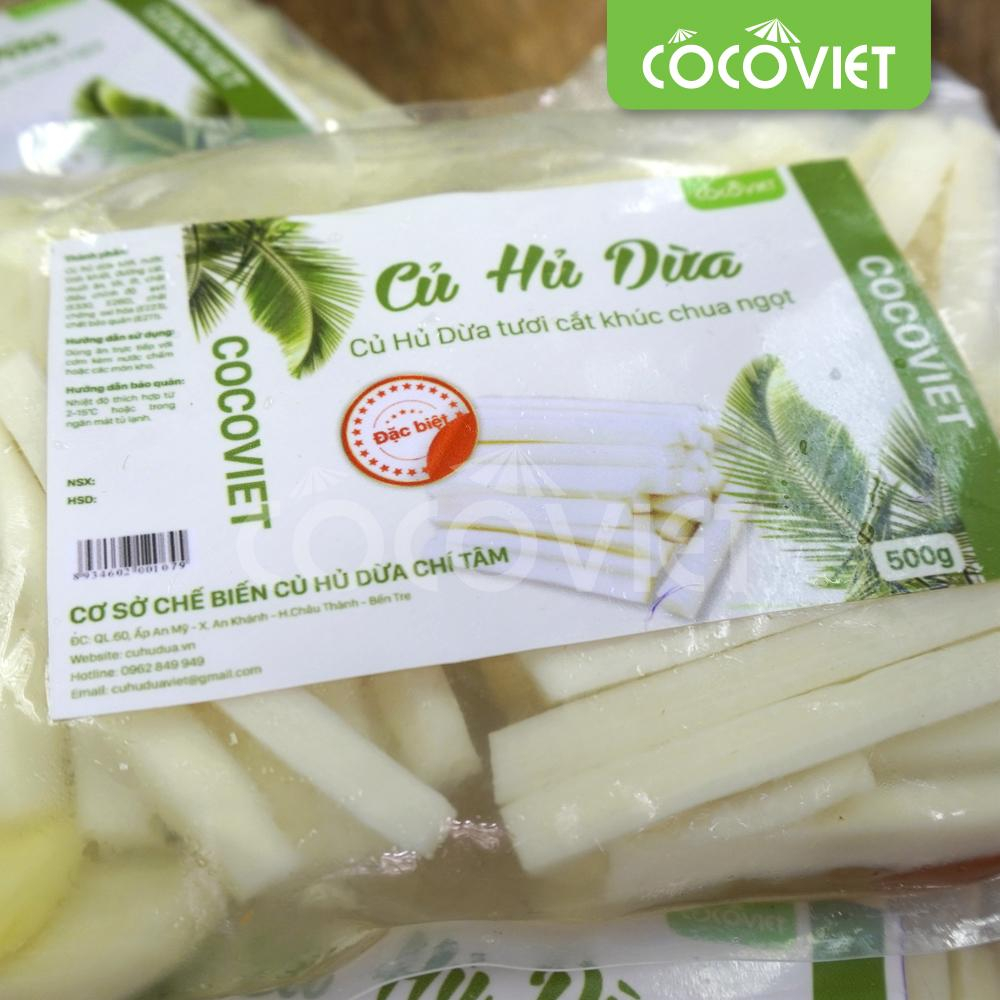 [HCM]Củ Hủ Dừa Cắt Khúc Chua Ngọt - túi PE - 500 Gram