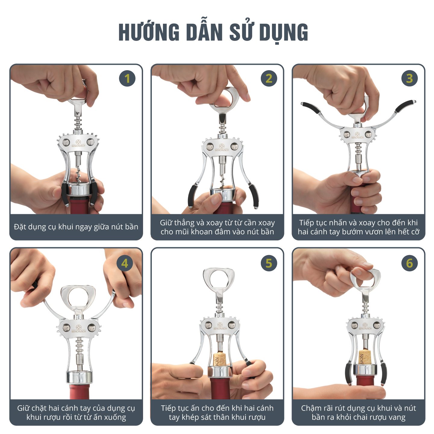 Dụng Cụ Khui Rượu Vang Benchusch