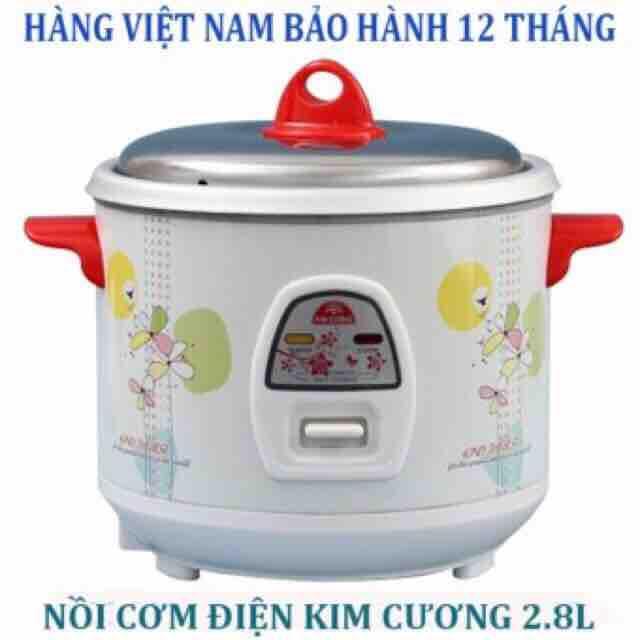 Nồi cơm điện Kim Cương 2.8lít nắp rời