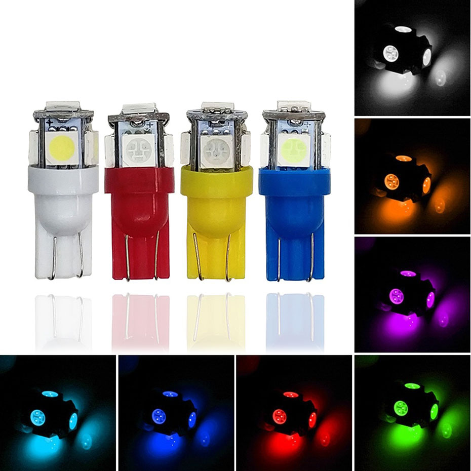 [HCM]Xi Nhan Led 5 Tim Chân T10 Gắn Xe Máy 12V [ 1 Đôi  ]