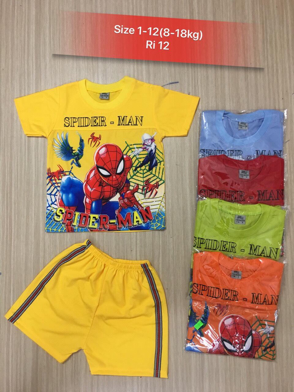 [HCM]Combo 3 bộ đồ siêu nhân bé trai 15-36kg