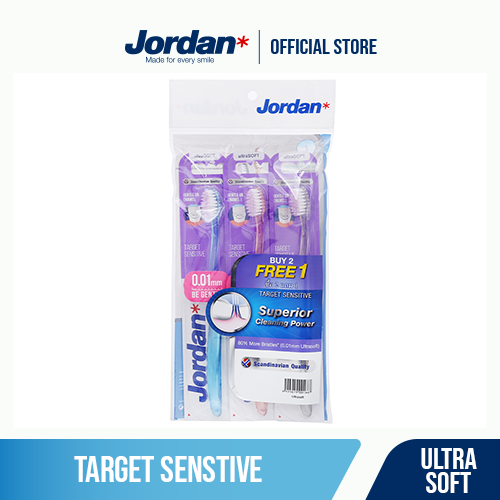 Bộ 3 bàn chải đánh răng Jordan Target Senstive