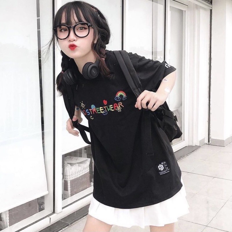 LUCKÁo thun tay lỡ Unisex CRAYON TBO