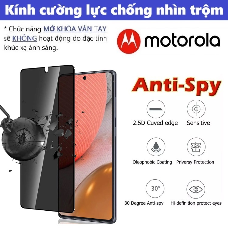 Cường lực Chống nhìn trộm Motorola Moto G04 / G04s