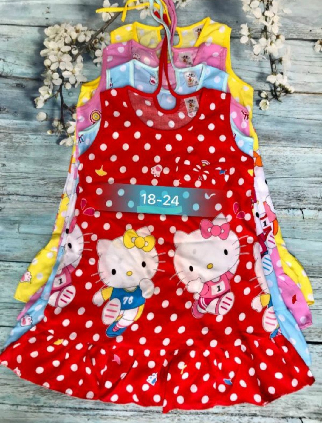 20 - 30Ky Home Dress for Girls in Linen Tone Fabric