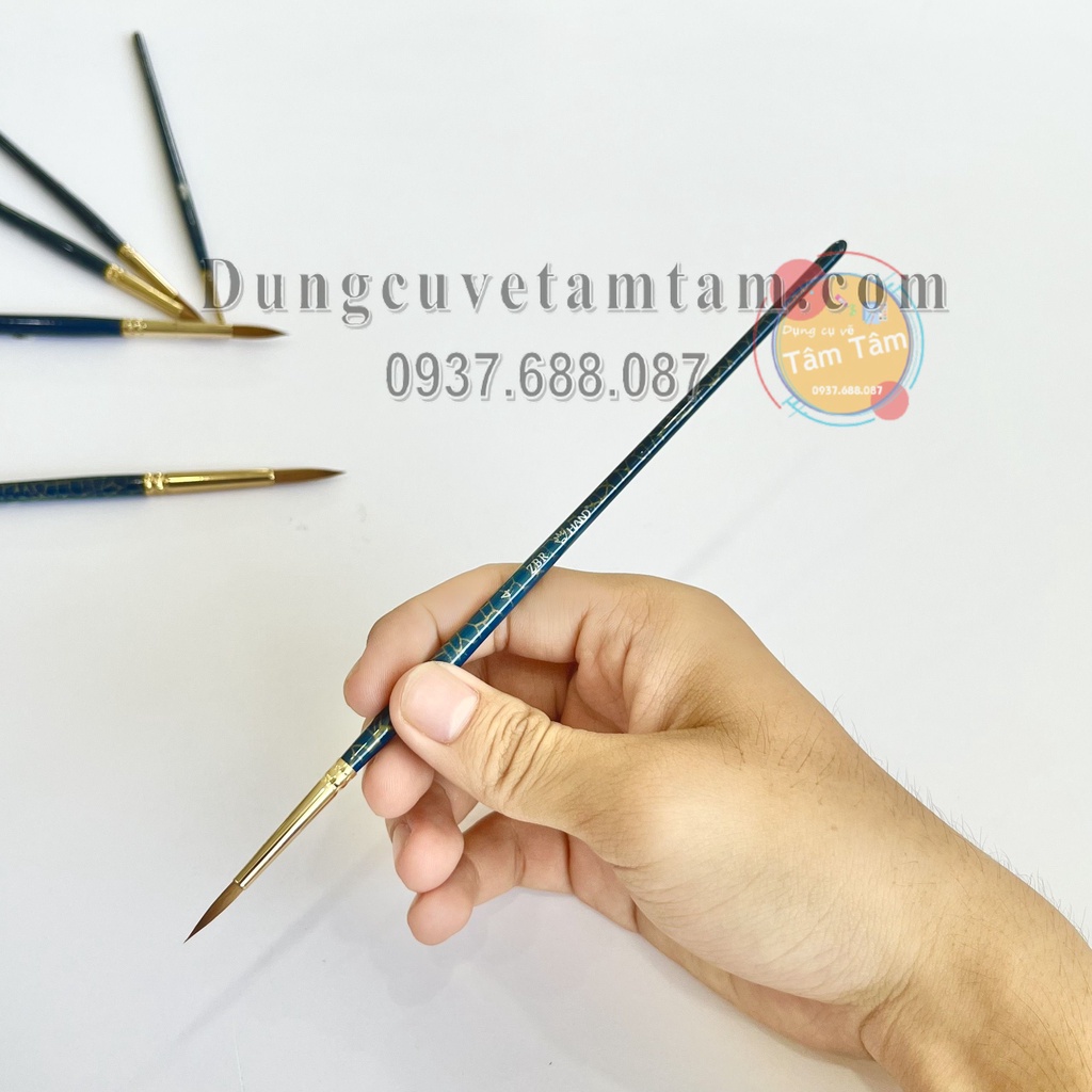 Cọ vẽ đầu tròn, cọ vẽ đầu nhọn, cọ hand ZBR - Cọ Hand đầu nhọn