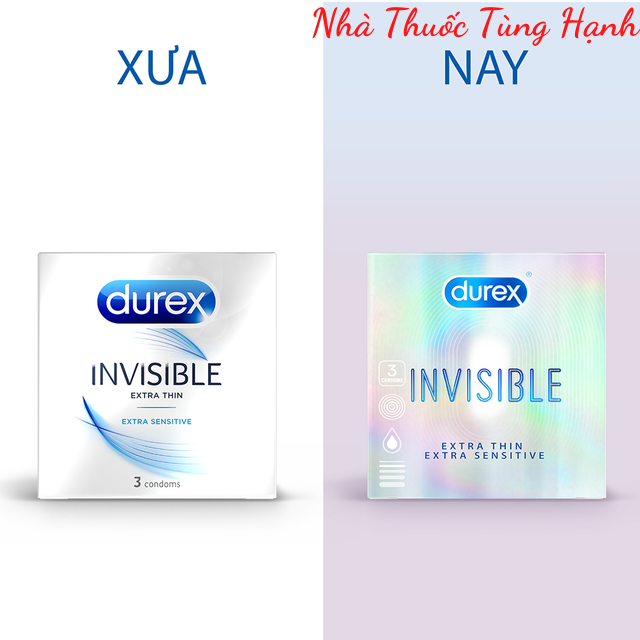 Bao Cao Su DurexInvisible Extra Thin Extra Sensitive 3 Bao