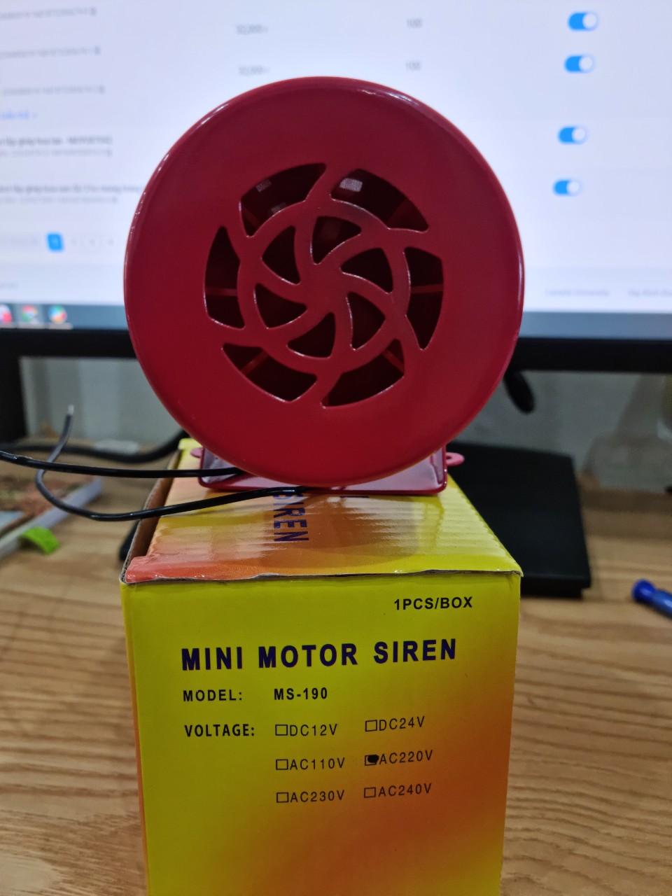 Còi Hú Xé Gió báo động MS190 điện 220V 9 (loại tốt hàng công ty)