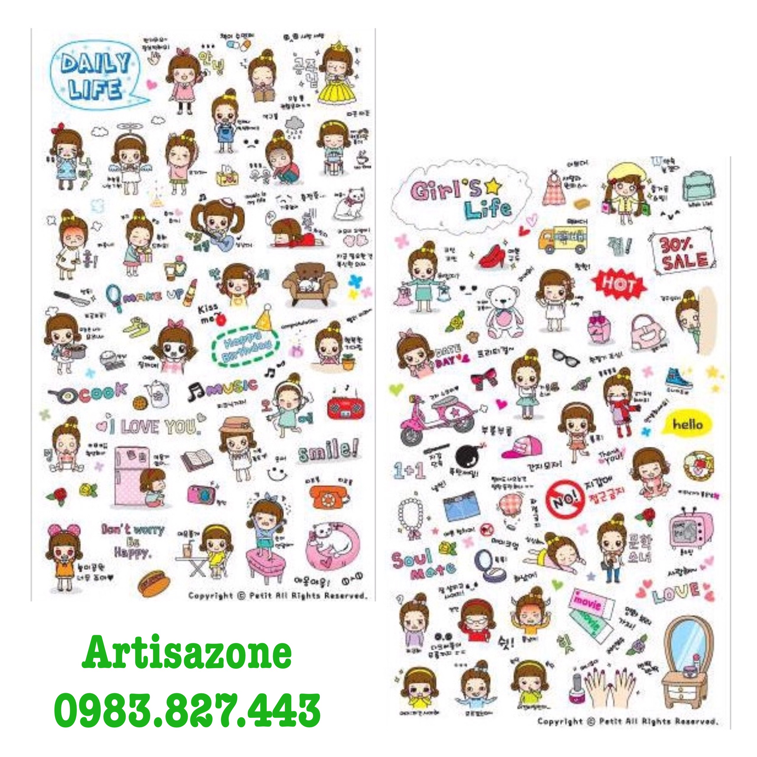 Sticker dán Travel (4 tờ)