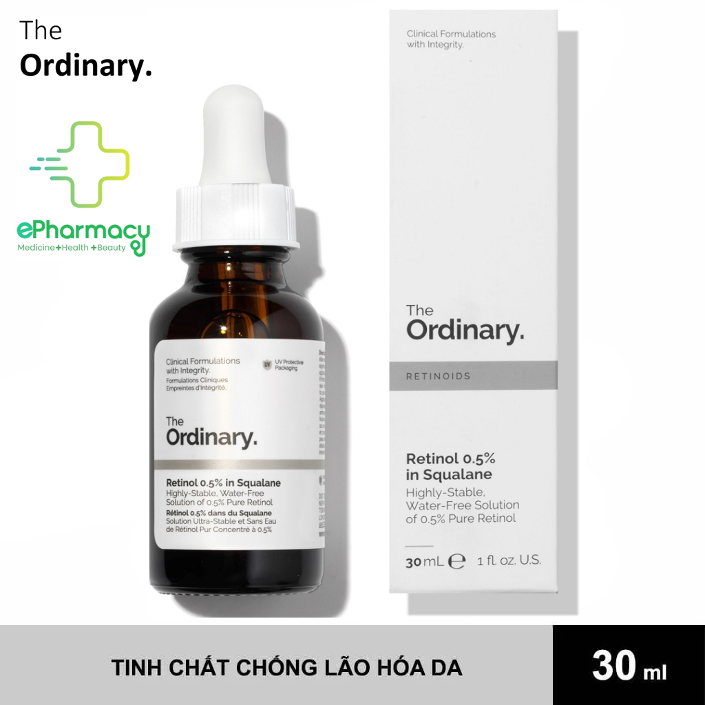 [HCM]The Ordinary Retinol 0.5% In Squalane Tinh chất Retinoids chống lão hóa làm mờ giảm thâm mụn 30ml