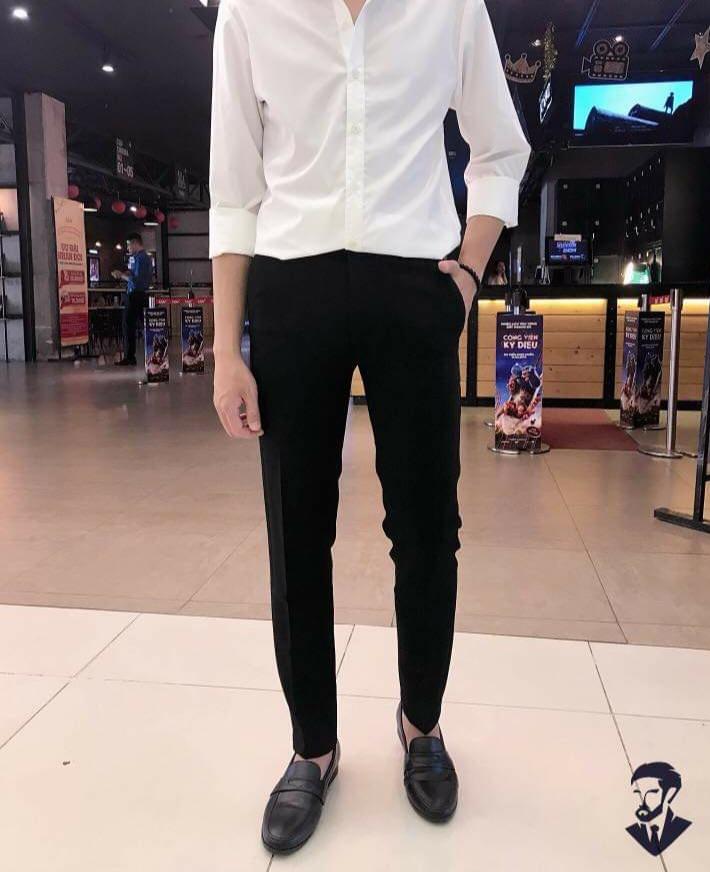 (ẢNH THẬT)Quần Tây Âu Nam Màu Đen Kiểu Dáng Hàn Quốc Không Nhăn Không Xù