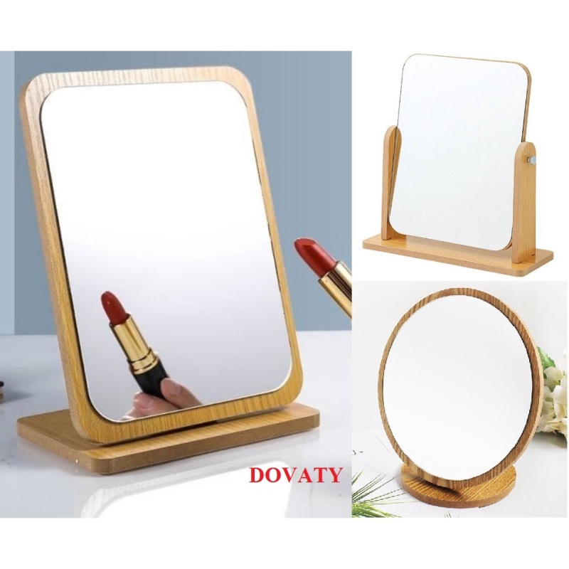 Gương gỗ để bàn trang điểm DOVATY