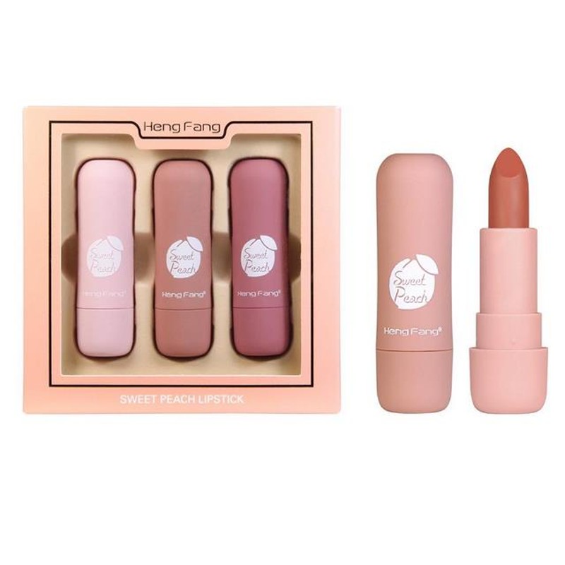 Set 3 Cây Son Sáp Hengfang Sweet Peach
