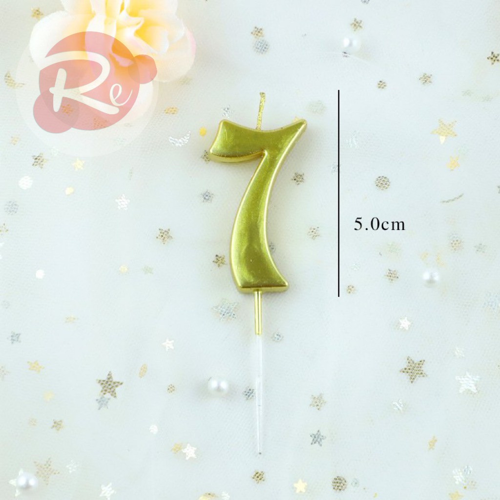 Nến số nhũ - Trang trí bánh sinh nhật bánh kem