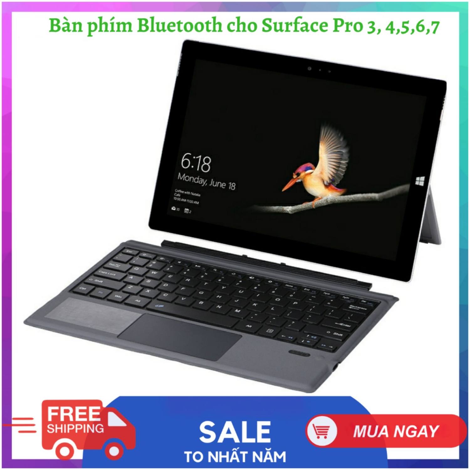 Bàn phím hít nam châm cho Microsoft Surface Pro 3,4,5,6,7