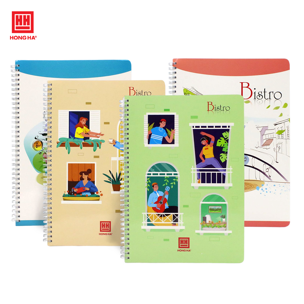 Sổ lò xo 200 trang a4 hồng hà bistro - 2839