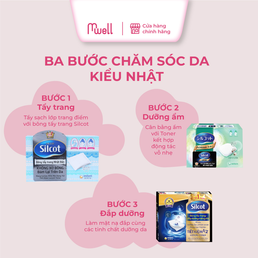 Bông Tẩy Trang Silcot Đắp Dưỡng Miếng Đôi 40 miếng/hộp