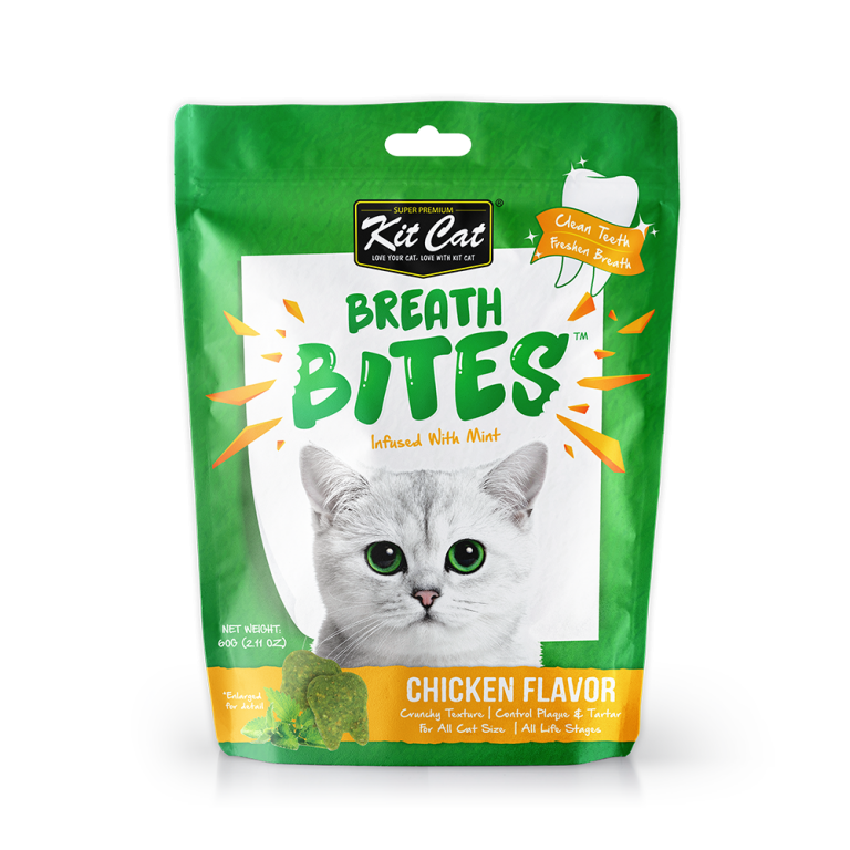 Bánh snack cho mèo kitcat thơm miệng, sạch răng - kitcat breath bites 60g -