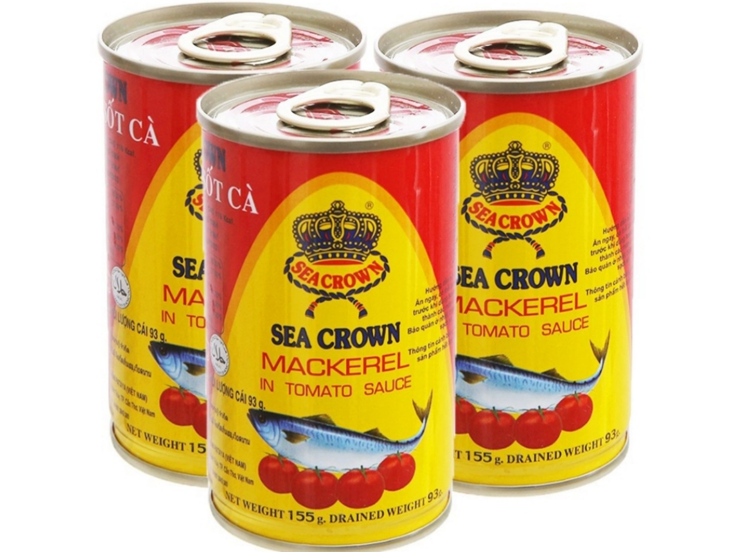 COMBO 10 LON CÁ NỤC SỐT CÀ SEA CROWN 155G