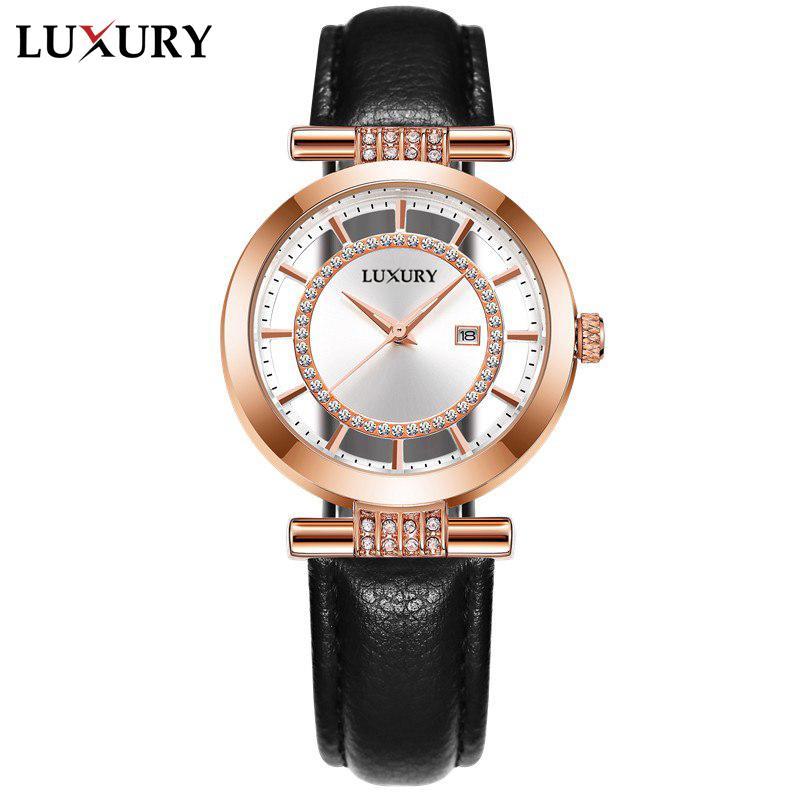 Nơi bán (Siêu Đẹp) Đồng hồ Nữ LUXURY Thương Hiệu Pháp - Dây Da Cao Cấp + Tặng Hộp & Pin