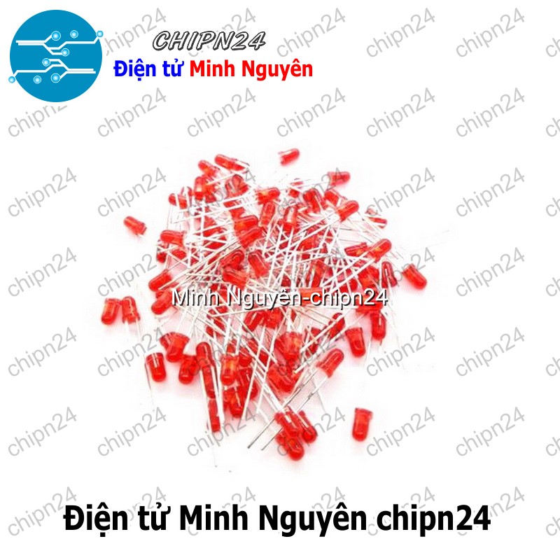 [50 con] (TK1) Led 3mm Vỏ Đục Màu ra Màu (Đỏ/Vàng/Xanh Lá/Dương/Trắng/Cam) - [Chọn Loại] - HHH.00191