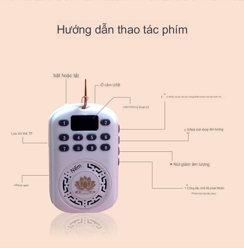 Máy niệm Phật Mini 51 bài HY-002